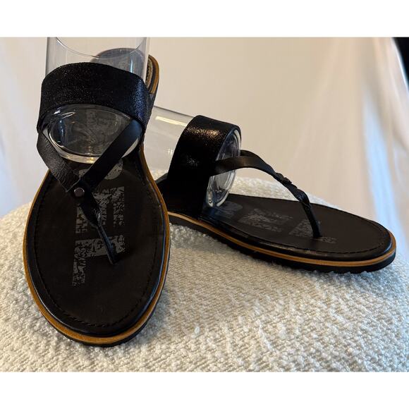 SOREL Women’s Ella II Sandals – Black Leather, Size 12 US / 43 EU - Picture 1 of 9